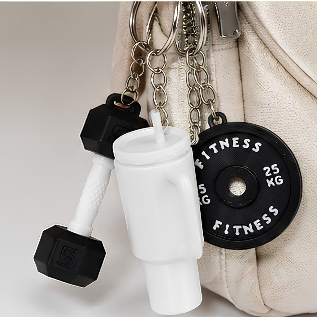 Kit 3 Chaveiros de Academia Halteres Fitness Musculação Presente para Treino
