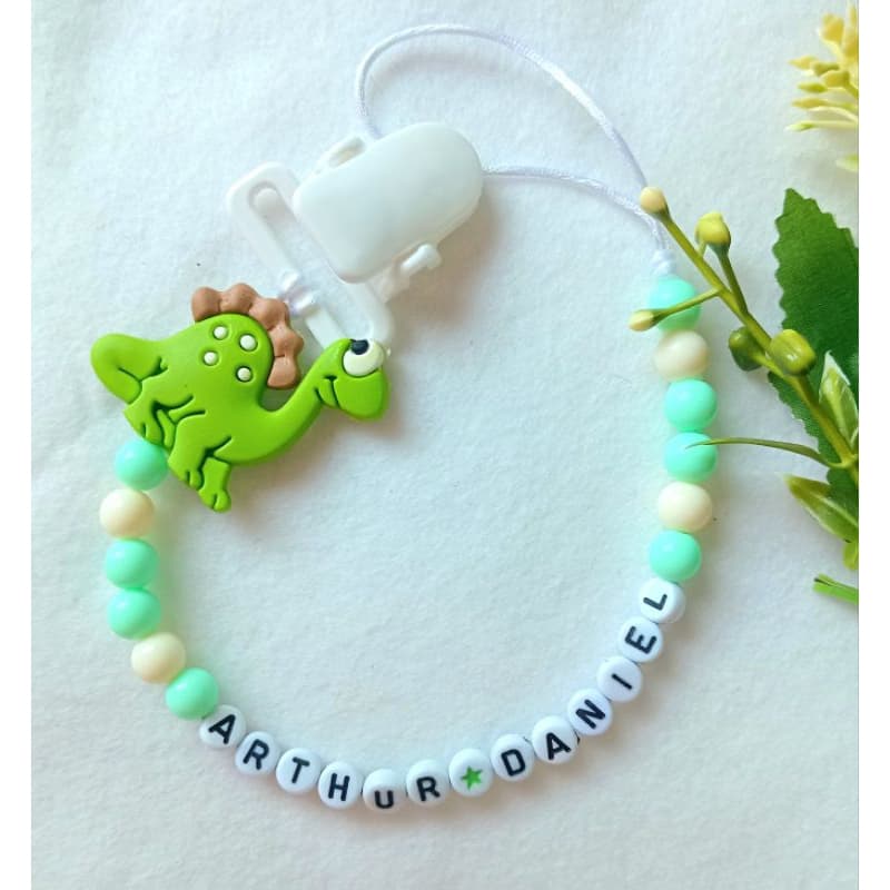 prendedor de chupeta com nome personalizado para bebês🎀
