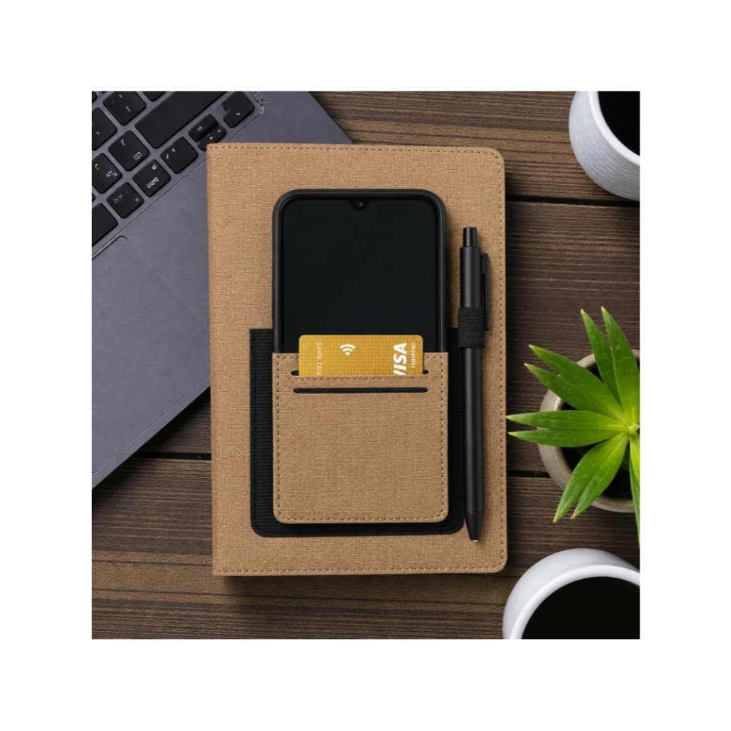 AGENDA EXECUTIVA DIÁRIA ESTUDANTIL SEM DATA PERMANENTE COM SUPORTE CELULAR CARTAO E CANETA MODERNA 15X21CM