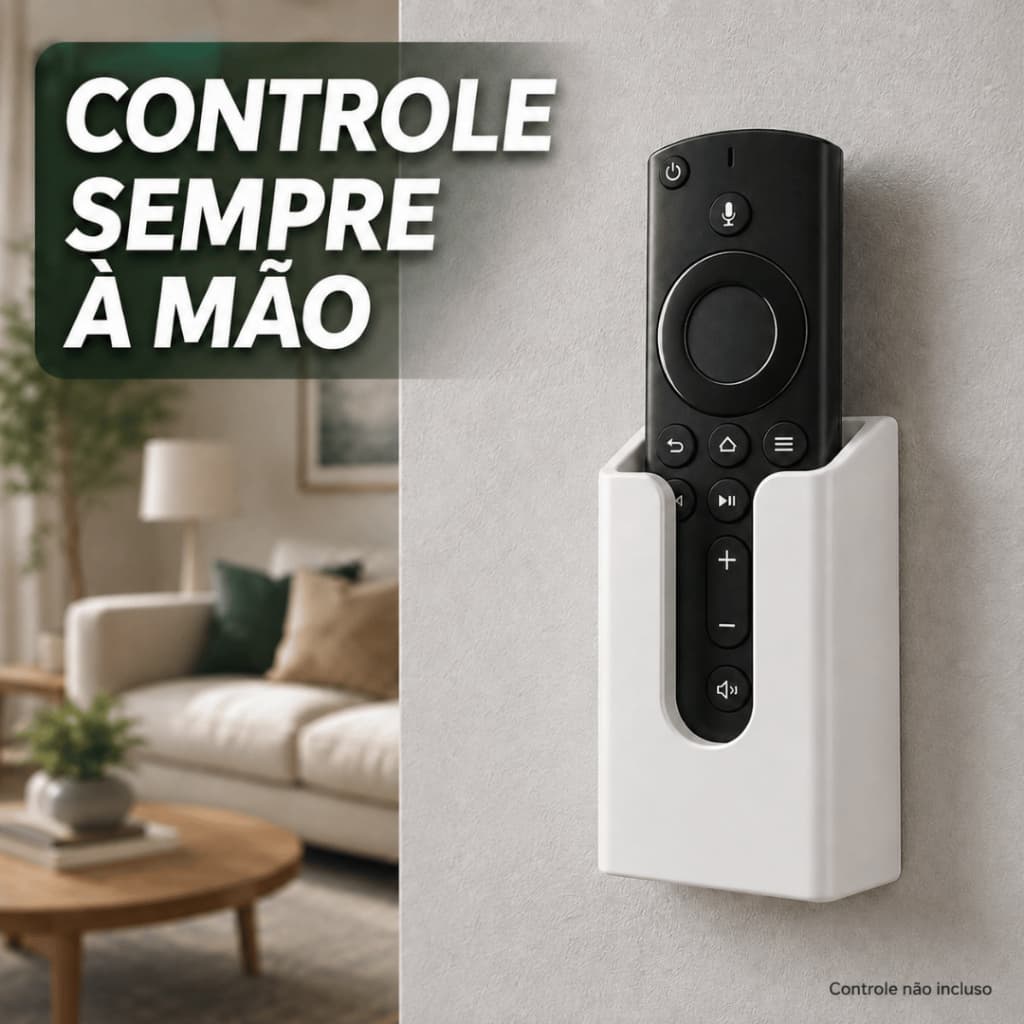 Suporte Porta Controle Remoto de Parede Adesivo Universal TV Ar-Condicionado Organizador