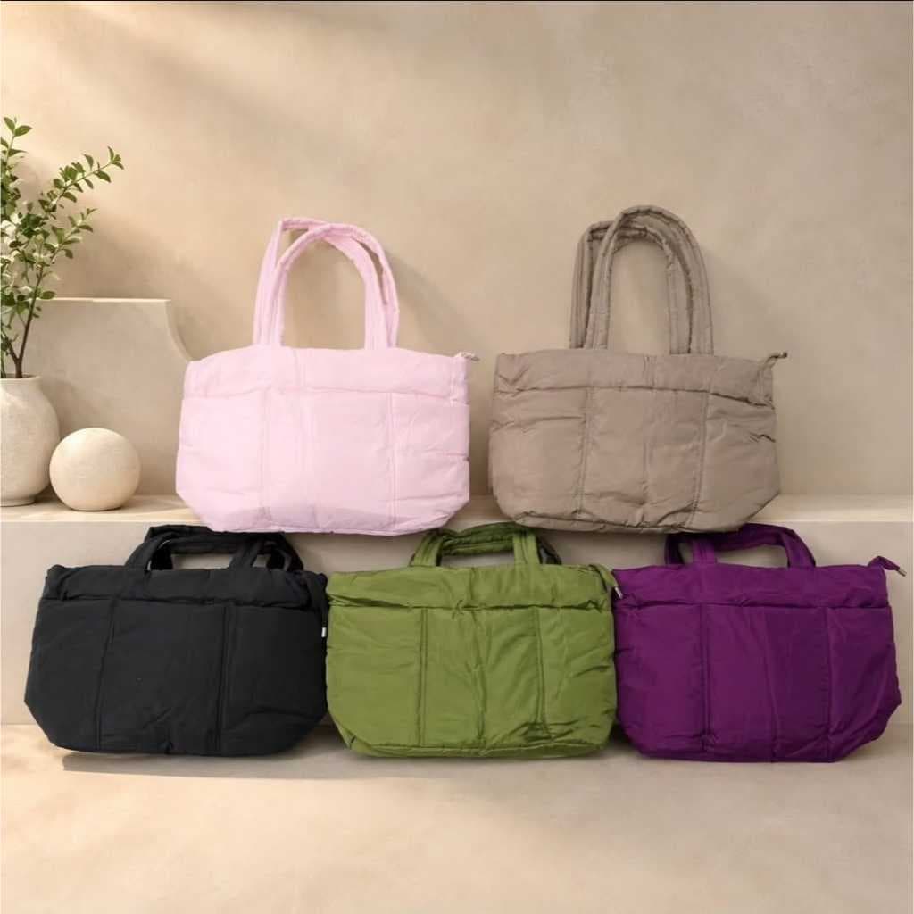 Bolsa Bag Puffer Feminina Almofada de Ombro Estilo e Elegância Trabalho Viagem Passeio Cores Estilo