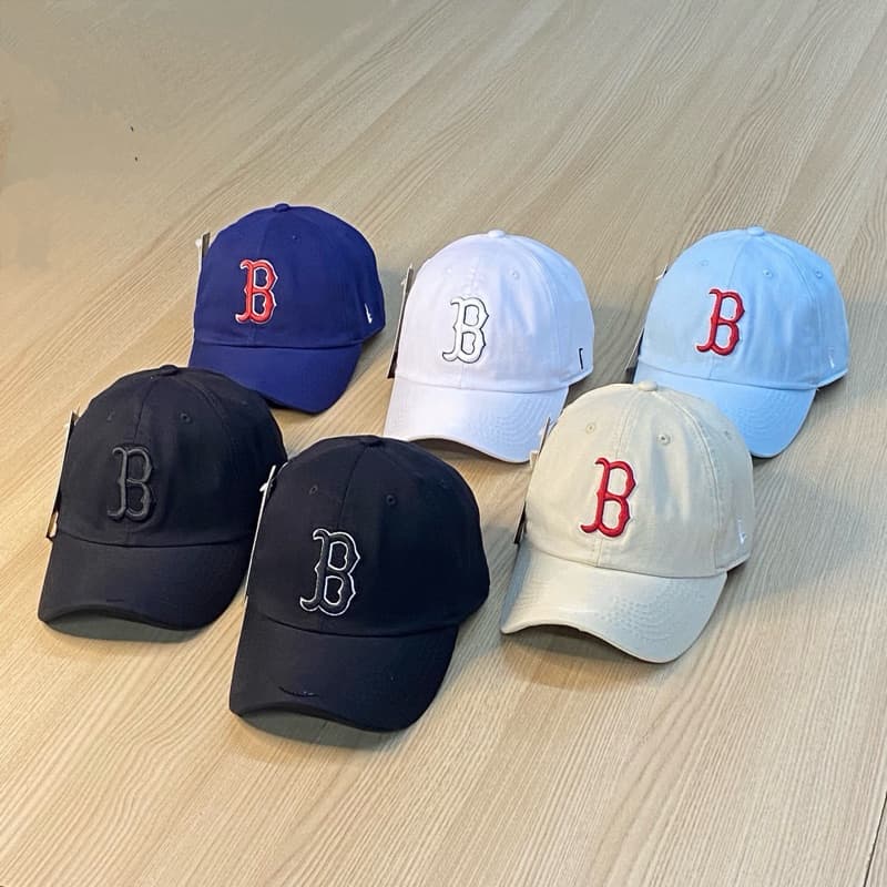 Boné Boston Premium Aba Curva Bege Bordado Ajustável Unissex Casual Streetwear