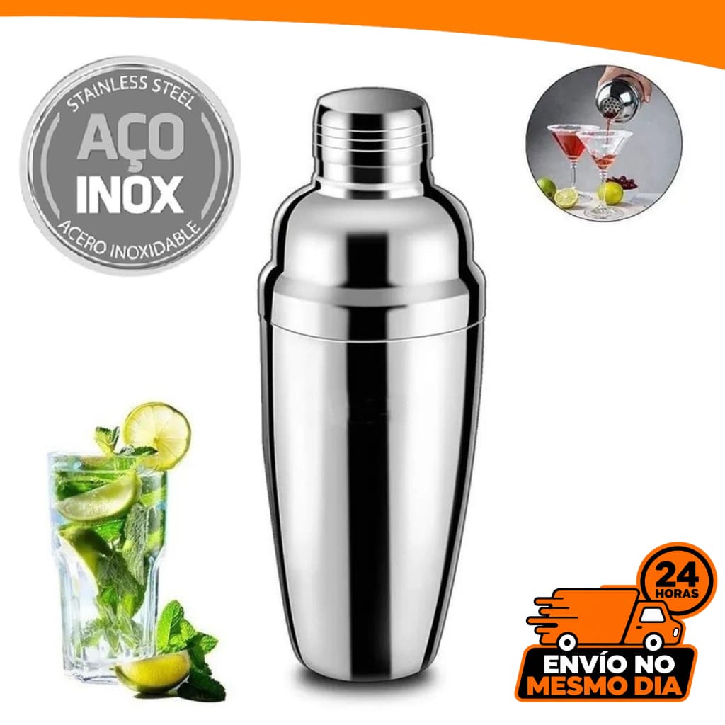 Coqueteleira de Inox para Drinks e Caipirinha 500ml
