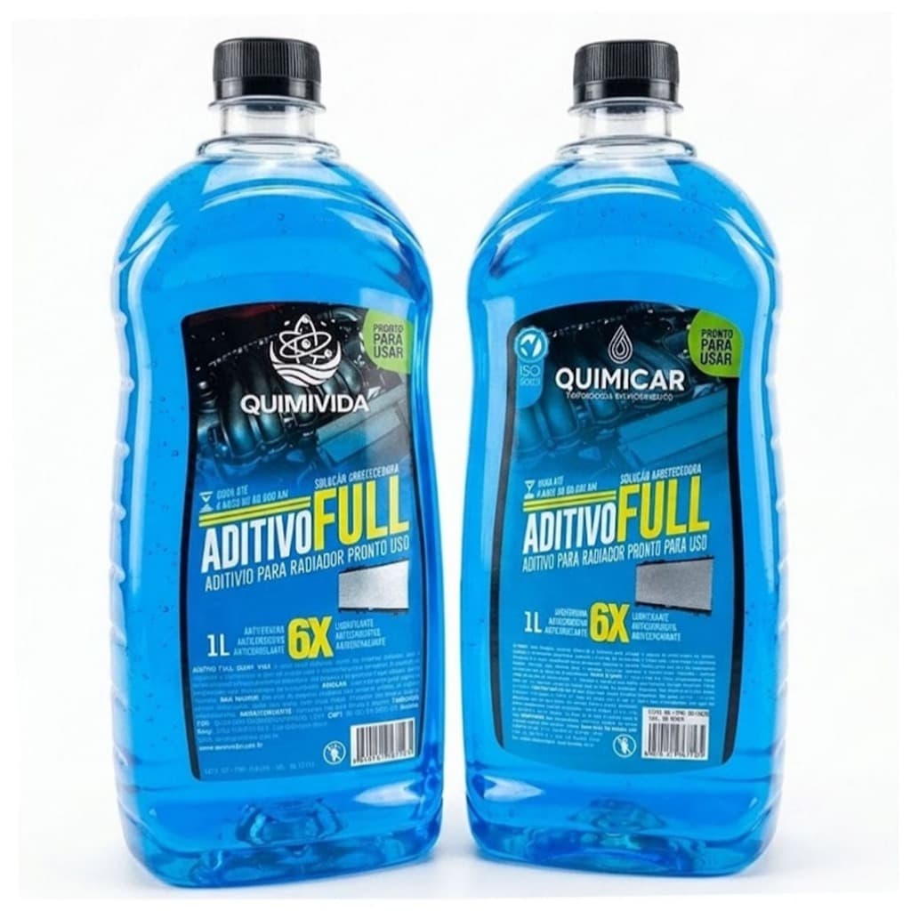 Kit 2 Aditivos Radiador Full Quimicar Azul 1L