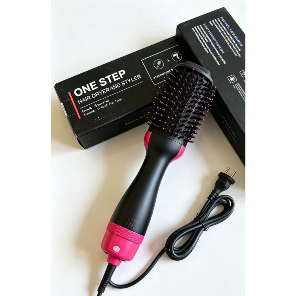 Escova Secadora Modeladora One Step, Seca e Alisa Cabelo, Íons Negativos, Design Leve, 220V, Escova de Ar Quente para Sa