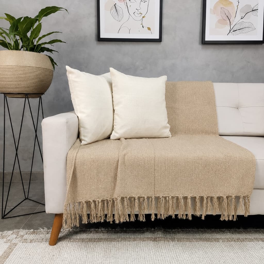 Manta Para Sofá e Cama Gigante 2,40x1,80m 100% Algodão Premium Luxuosa Capa Protetora e Decorativa