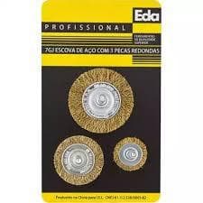 ESCOVA DE ACO REDONDA EDA 7GJ COM 3PCS EDA