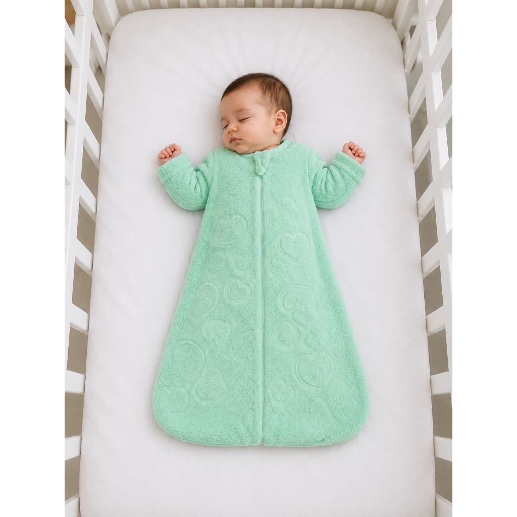 Saco De Dormir Bebê Casulo Com Manga E Zíper Soft Pelúcia