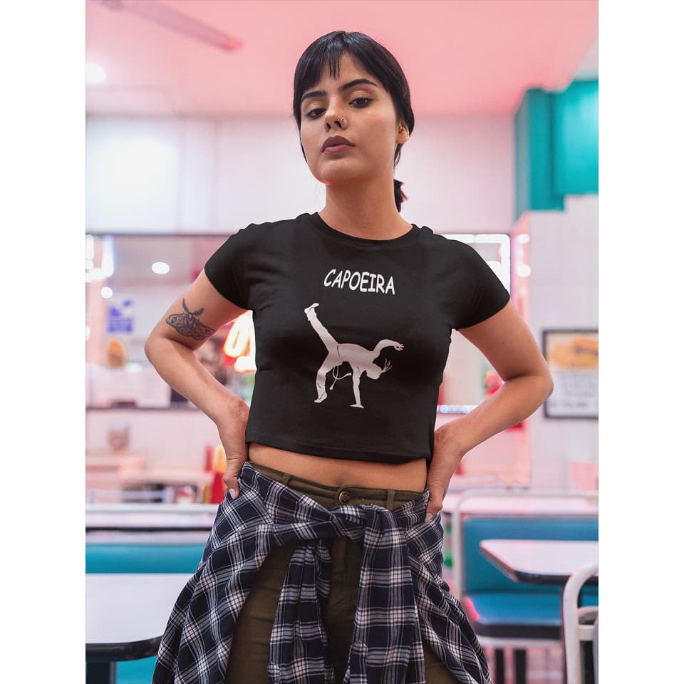 Blusinha Camiseta Cropped Esportes Hobbie Capoeira