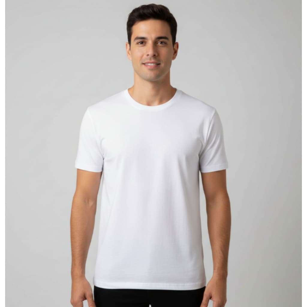 Camiseta Básica Algodão Branca