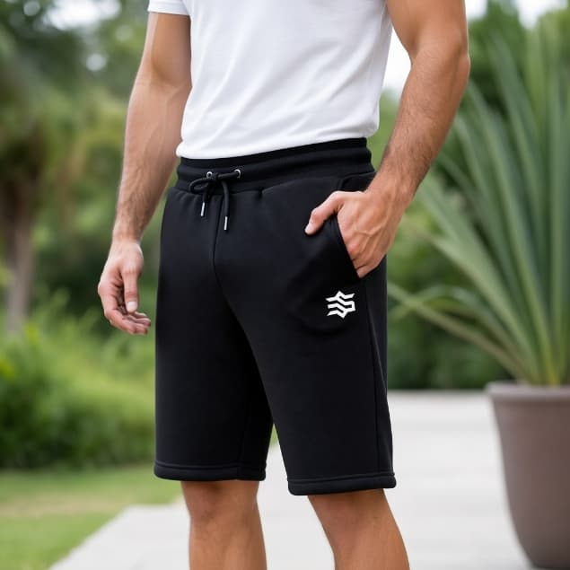 Bermuda Moletom Masculina Short Leve com amarração