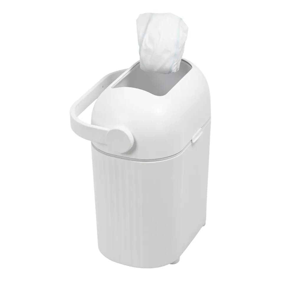 Lixeira Anti Odor 9L Guta Guti para Descarte de Fraldas com Cápsula Giratória, Tampa e Trava