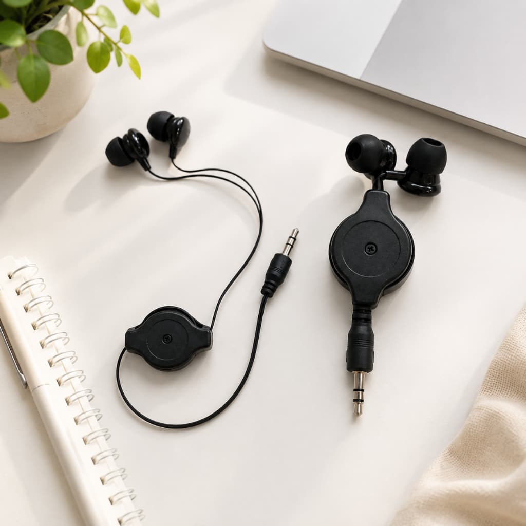 Fone de Ouvido Intra-Auricular com Fio e Enrolador