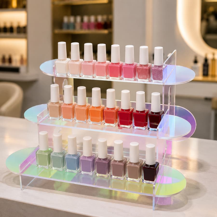 Escada Acrílico Organizadora Display Expositor Esmaltes Maquiagem Variados