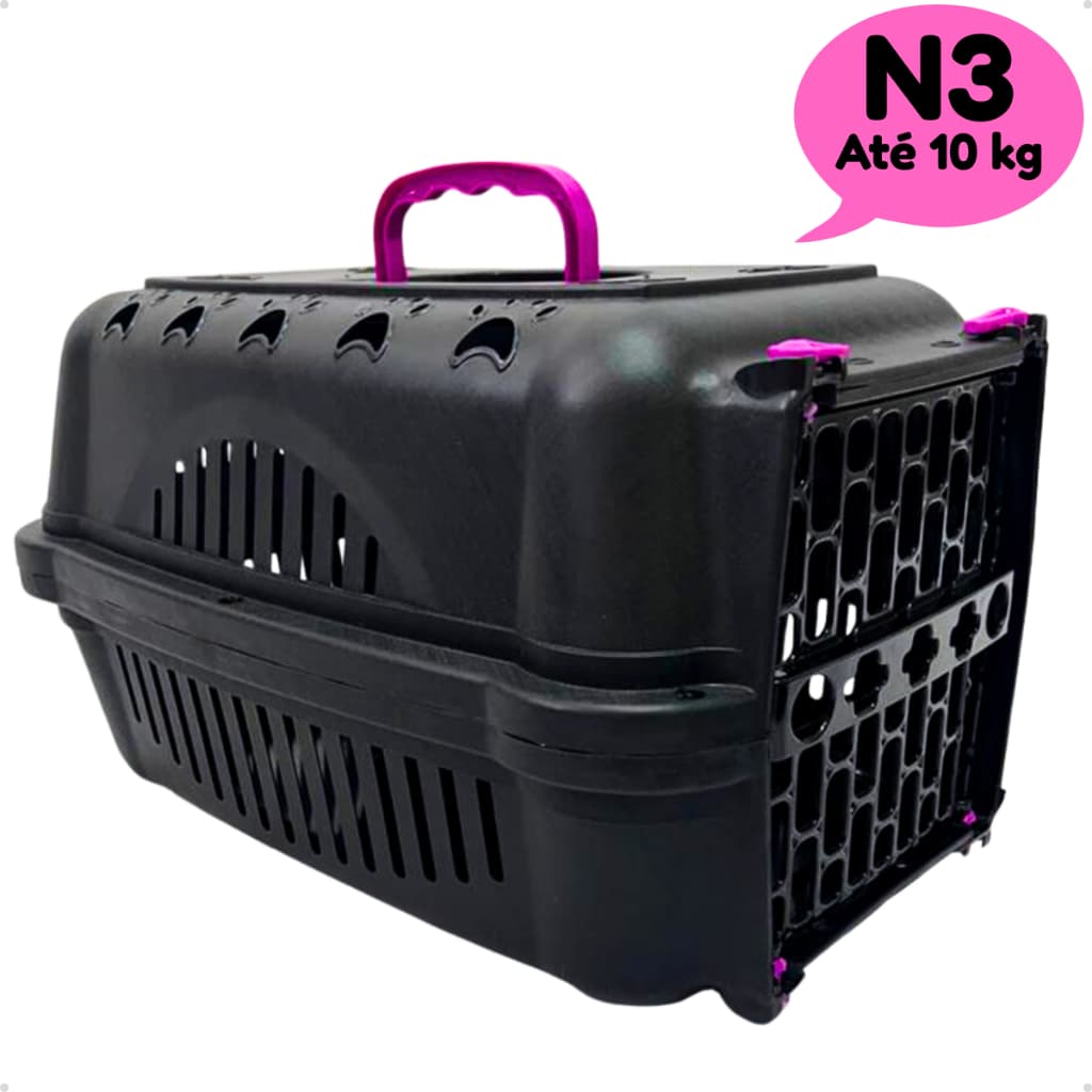 Caixa De Transporte Pet Para Cães Gatos Coelhos N3 - Durapets