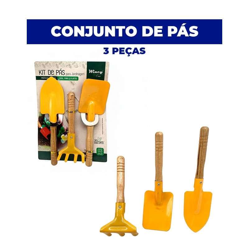Conjunto de Pás para Jardinagem 3 Peças - Wincy 🌱🛠️✨| Kit de Ferramentas, Plantas, Cultivo, Jardim