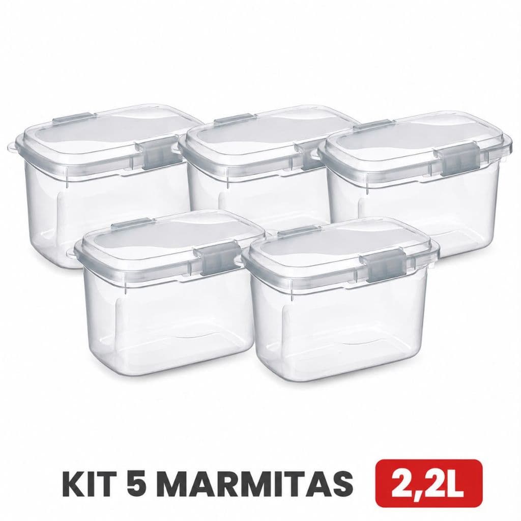 kit com 5 marmiteiros com trava