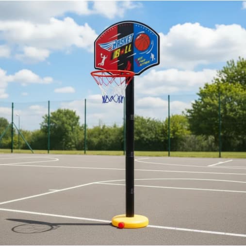 Cesta Basquete Infantil 118cm Kit Completo Bola Aro Rede Tabela Basket Brinquedo Esportivo Criança