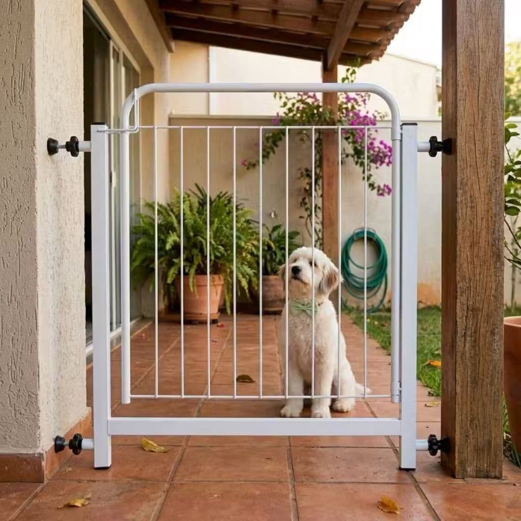 Grade Portão de Proteção Pet Cachorro Cães Crianças Bebês