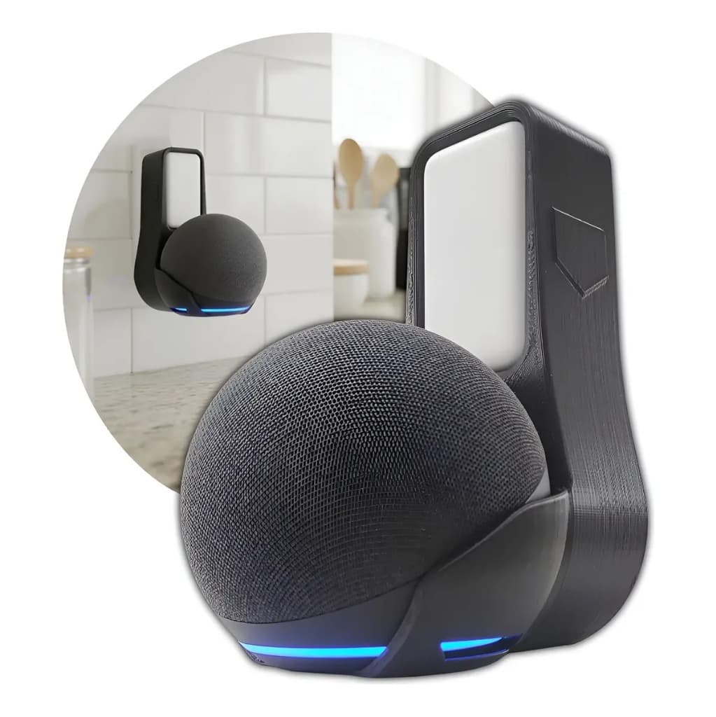 Suporte de Parede para Tomada Compatível com Alexa Echo Dot 4a e 5a Geração Apoio Fixação Caixa de Som Inteligente