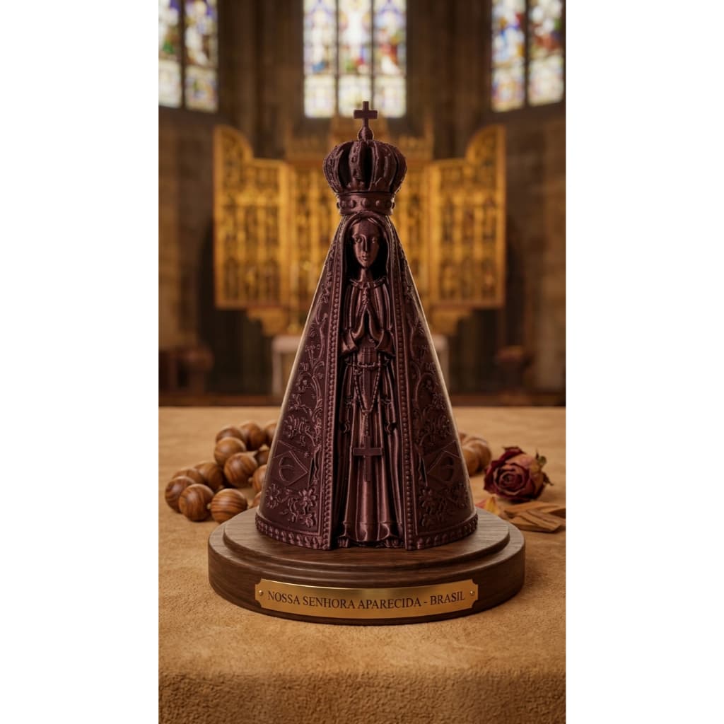 Imagem Nossa Senhora Aparecida 15cm Em PLA Impressão 3D Sacra Decoração Lembrancinha