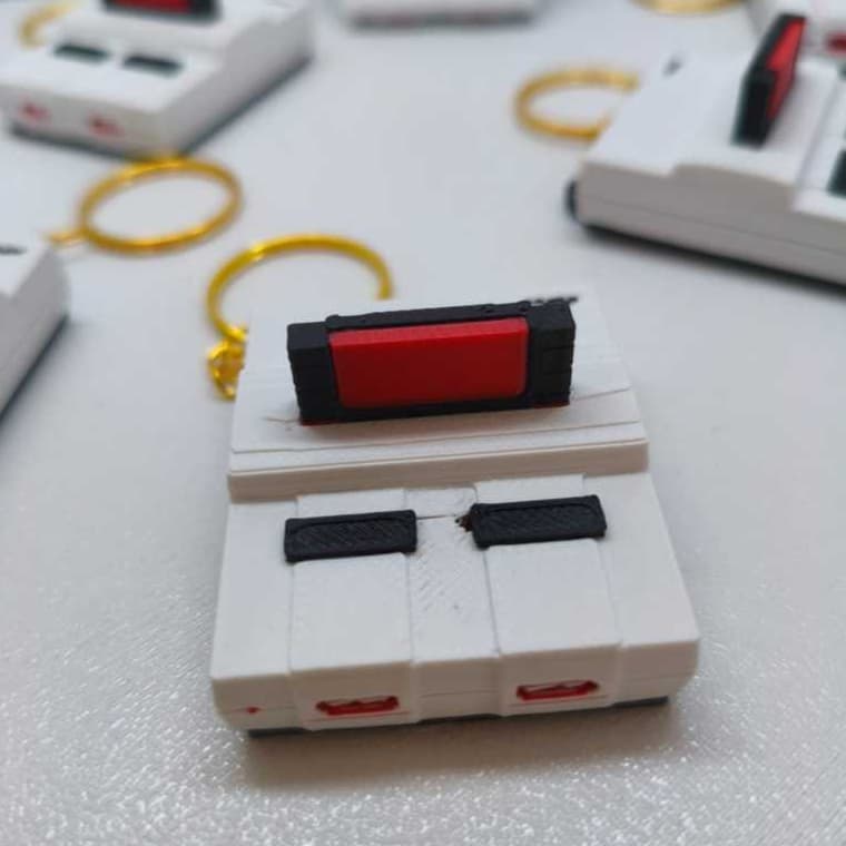 chaveiro retro super Nintendo S NES impressão 3d de alta qualidade
