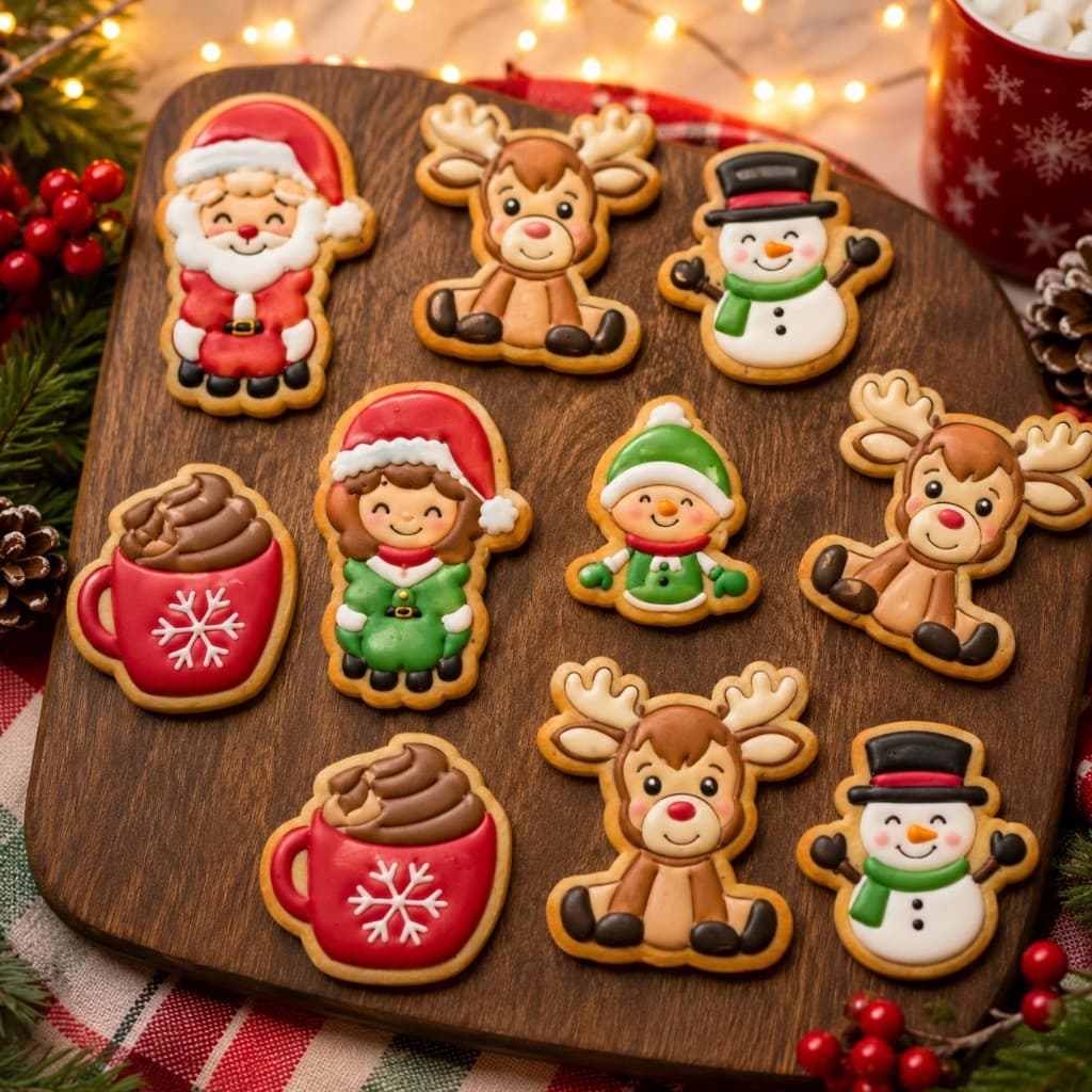 Kit 6 Cortadores de Biscoito Natalinos 6cm – Formas de Natal para Confeitaria