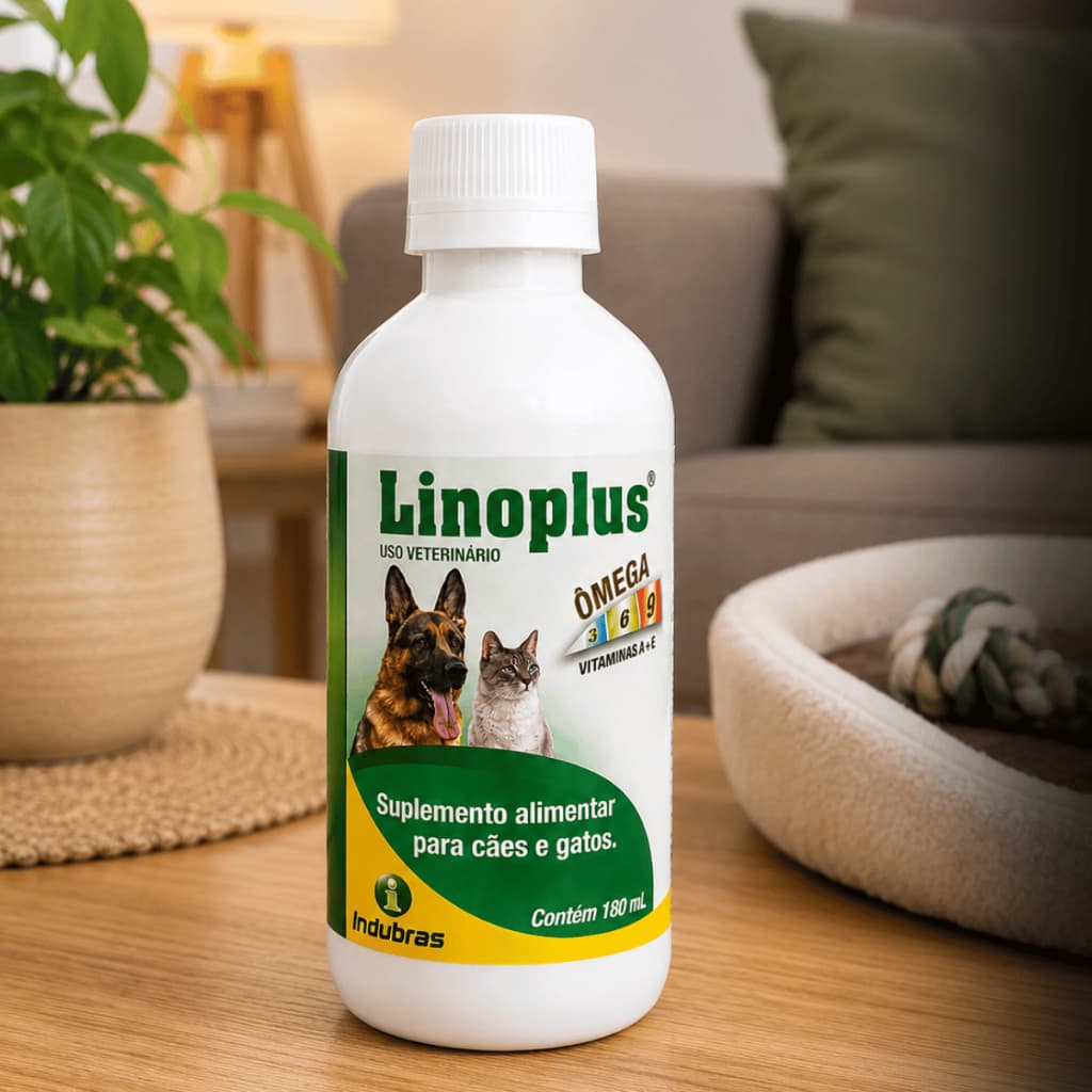Suplemento Alimentar Indubras Ômega 3-6-9 180 mL Pele e Pelagem Linoplus