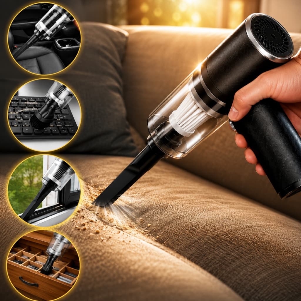 Mini Aspirador De Pó Portatil Automotivo Caseiro USB Pratico Versatil A Bateria