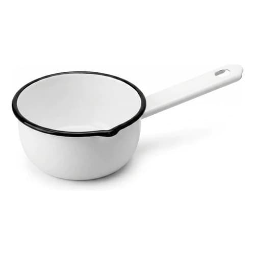Papeiro Esmaltado Branco N12  600 ml Agata Metalouça Papinha