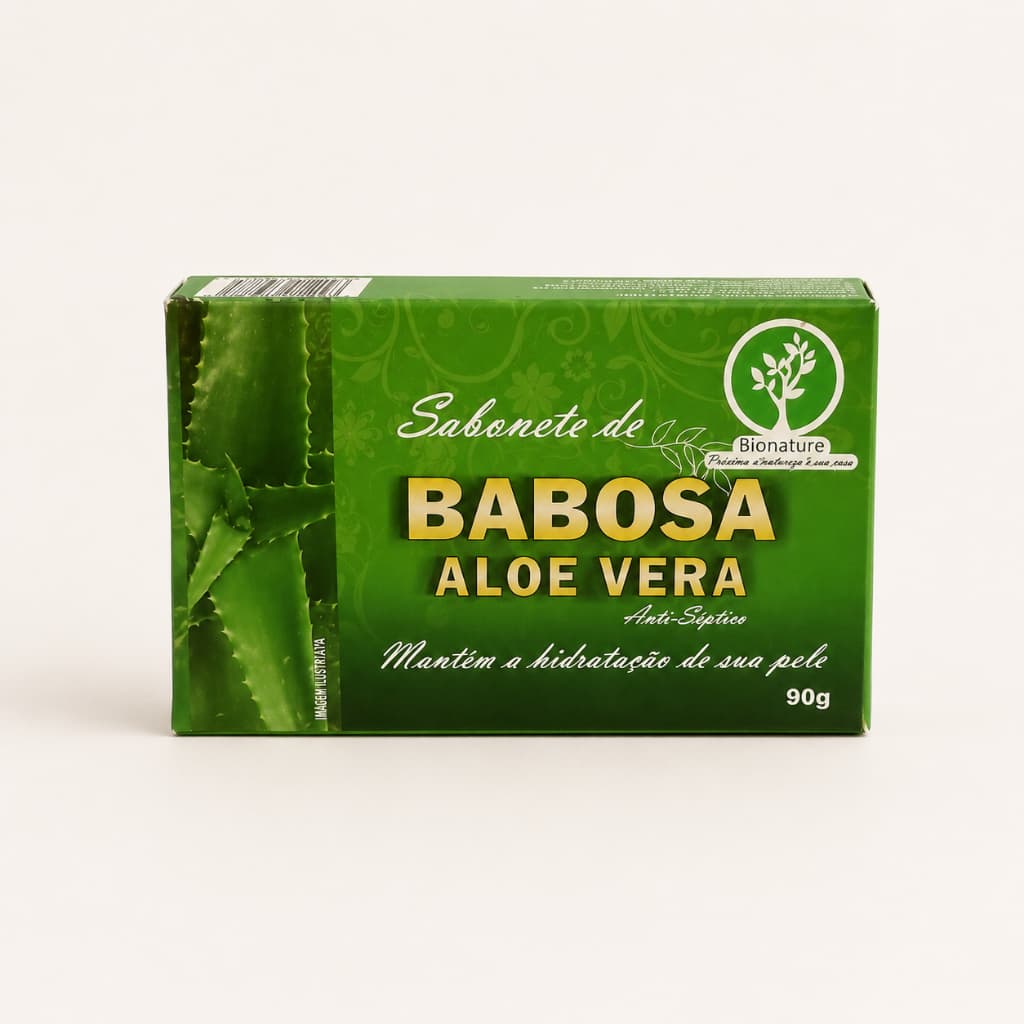 Sabonete de Babosa Aloe Vera Bionature Original para Limpeza da Pele | Praticidade e Cuidado Diários