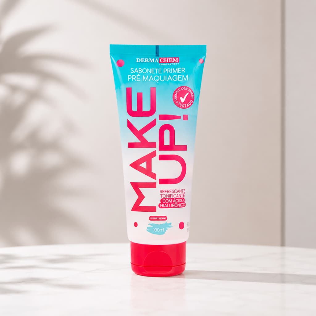 Sabonete Primer Facial Pré Maquiagem Poros Dilatados Uniformiza Pele 100ml Dermachem