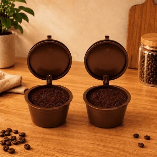 Kit 2 Cápsulas Reutilizável Dolce Gusto Recarregável Café Chá Cappuccino