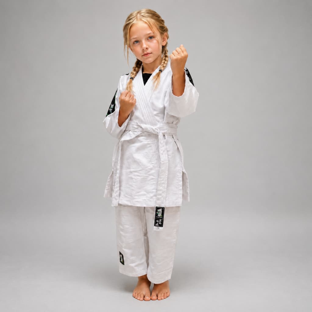 Kimono branco start Infantil Jiu-Jitsu / Judô Original Matsuru – Uniforme Artes Marciais + Faixa de brinde
