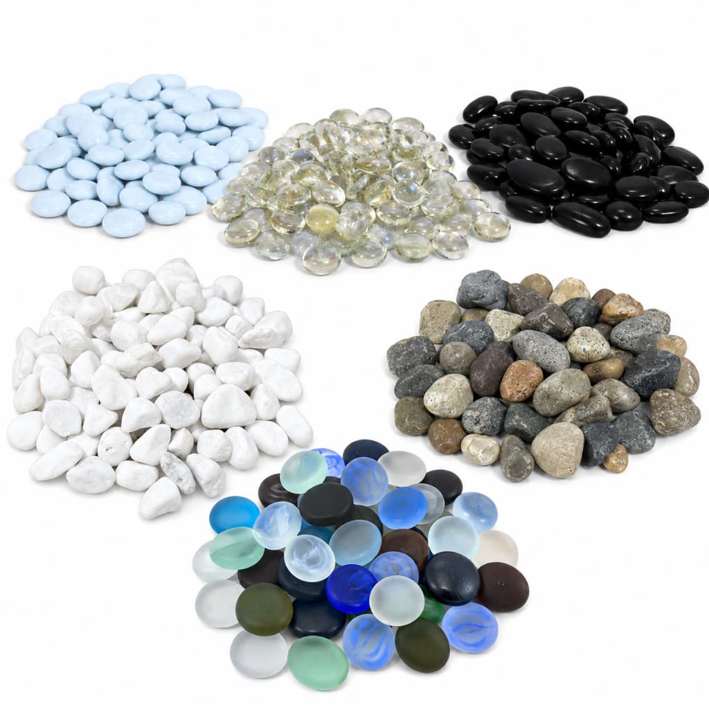 Pacotes 250g, 500g ou 750g Gema Vidro Pedra Aquário Vaso Terrários Transparente Colorida Preta Decoração