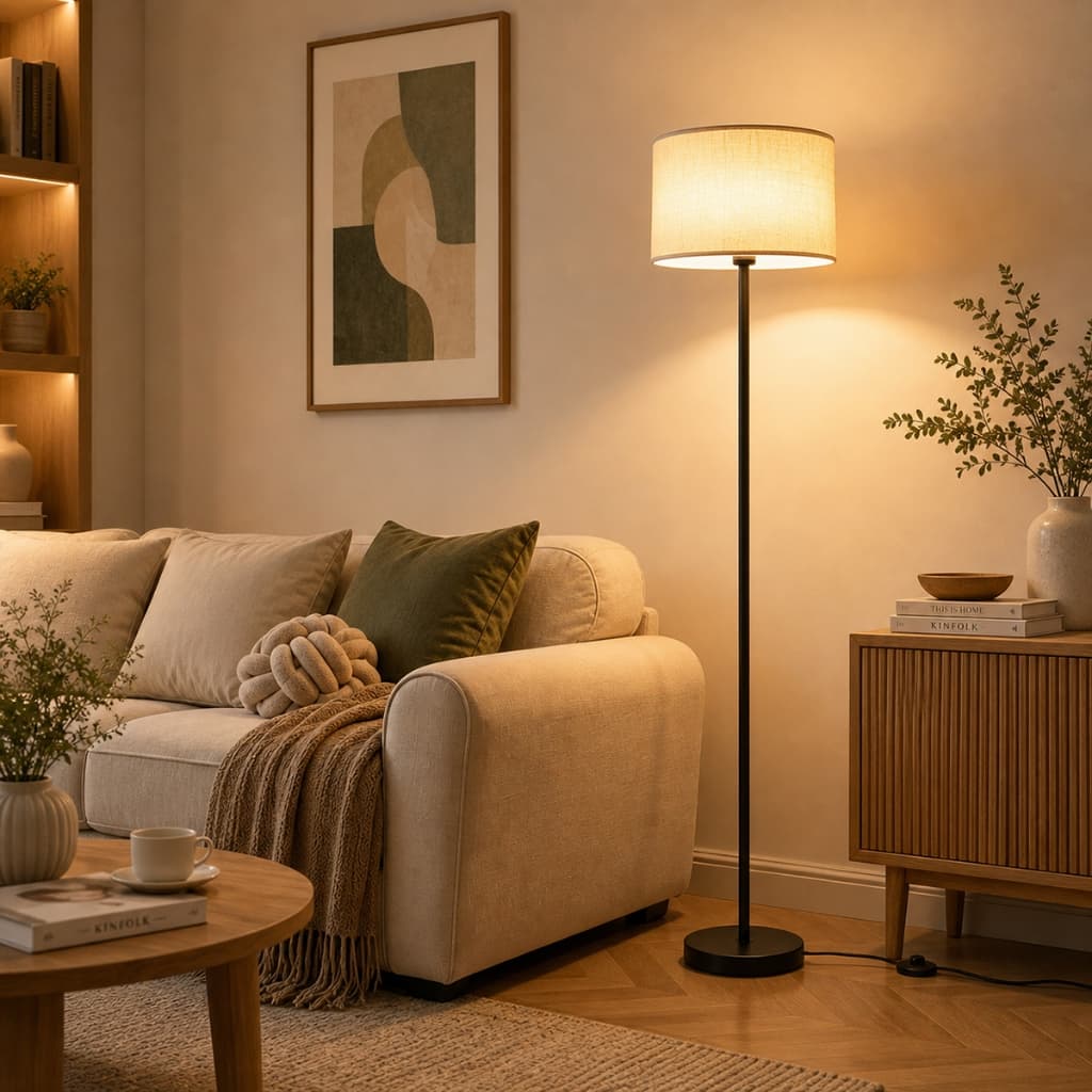 Luminária de Chão LED Moderna, 9W, com 3 Temperaturas de Cor – Ideal para Quarto, Sala e Escritório