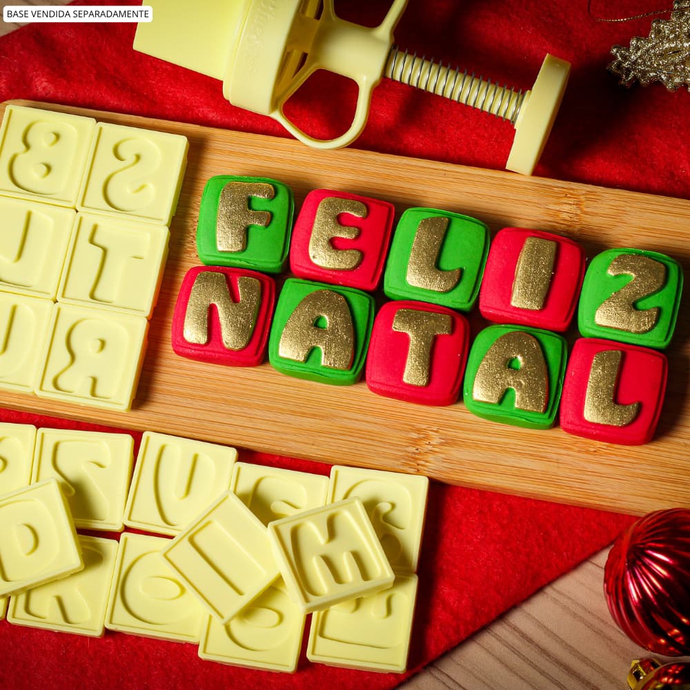 Ejetor Max Letras Alfabeto Para Moldar Docinhos Brigadeiros Massas Blue Star Doces 3D