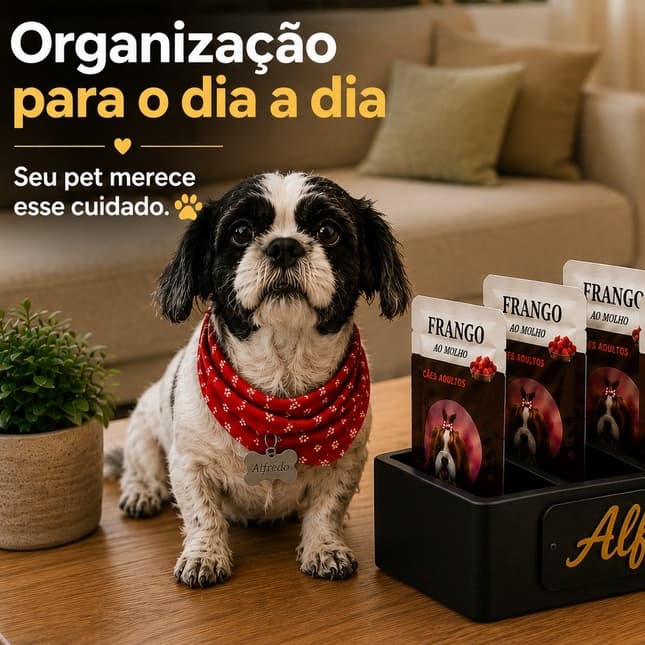 PORTA ORGANIZADOR DE SACHÊS PERSONALIZADO PET COMERCIAL RECEPÇÃO EMPRESA I IMPRESSÃO 3D PREMIUM