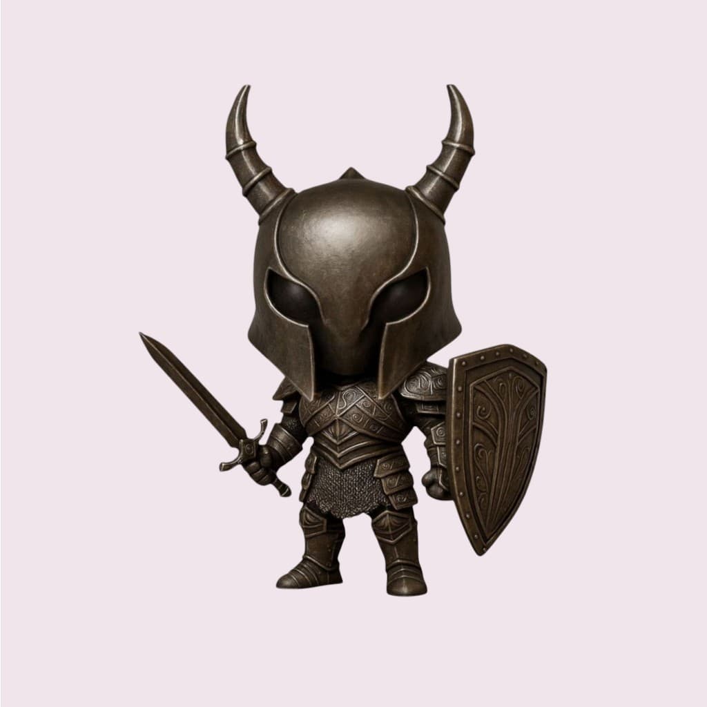 Boneco Personalizado Cavaleiro Negro Kurokishi Dark Souls Jogo Colecionável Gamer Geek Nerd