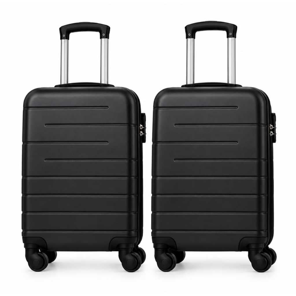 Kit 2 Mala de para Viagem Bordo Avião 10kg Rodinhas 360° Férias Casal Anac Cabine Divisória Cadeado Anti Furto