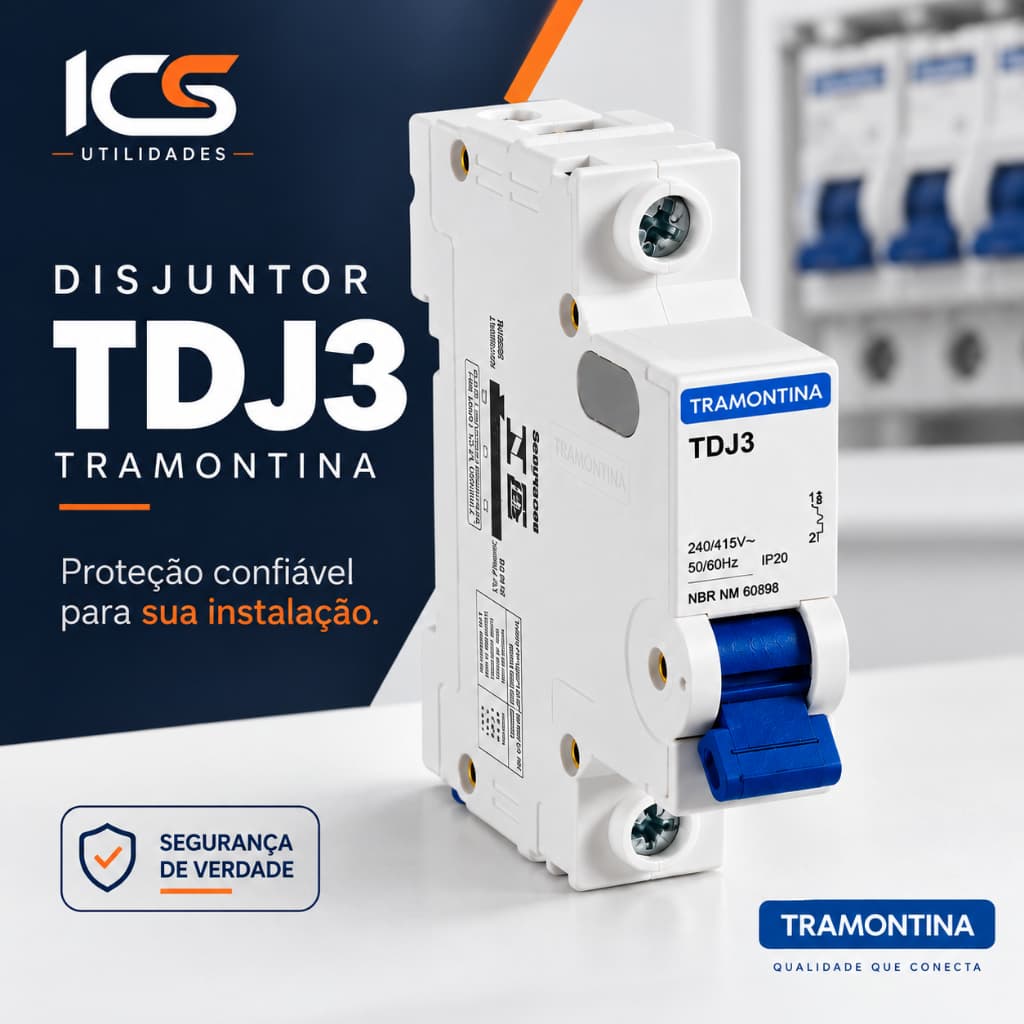 Disjuntor Unipolar Original Tramontina 10A 16A 20A 25A 32A 40A 50A 63A Monofásico