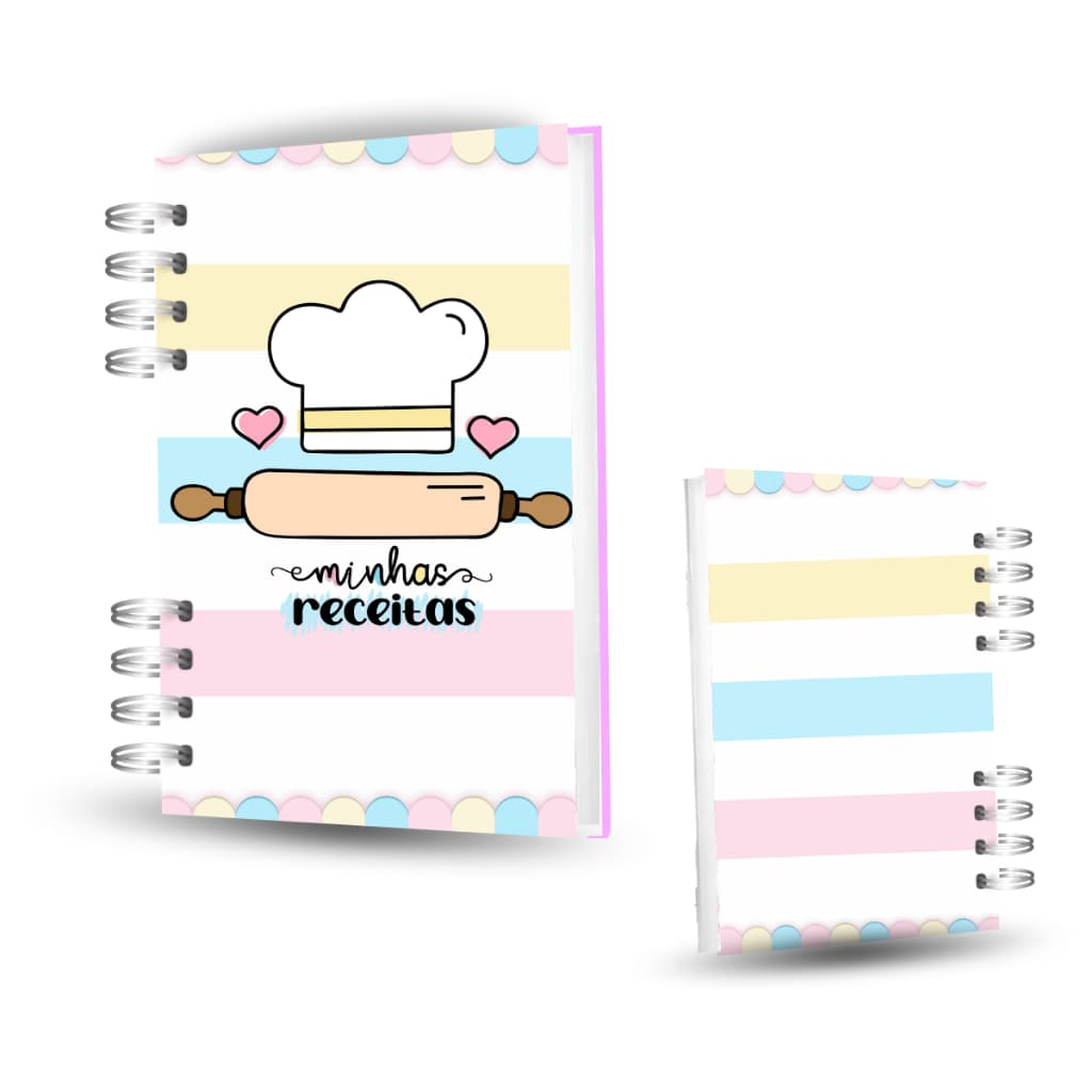 Caderno de Receitas Personalizado com Nome 100 pg