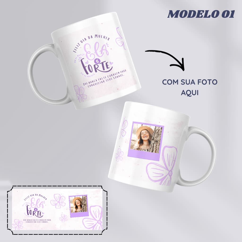 Caneca personalizada dia da mulher - DIVERSOS MODELOS
