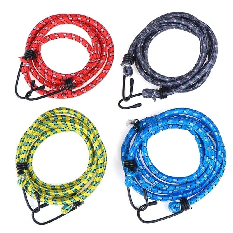Corda Elástica c/ gancho 1m - Bagageiro Carga Moto Bike