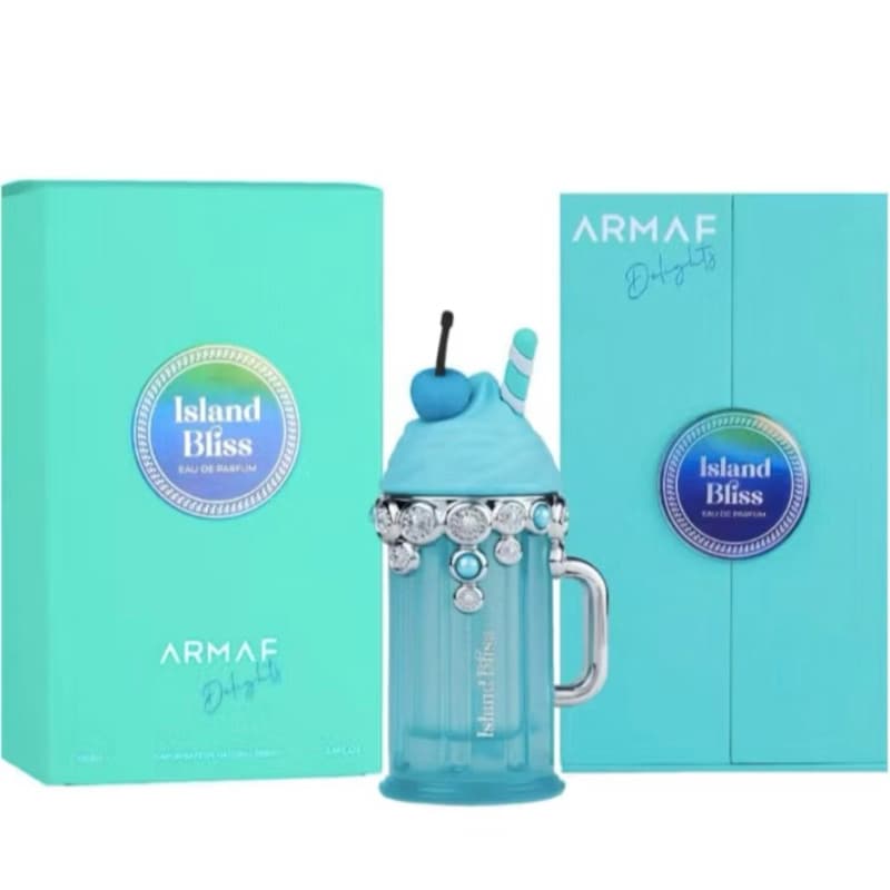 Perfume Árabe Feminino Islandi Bliss EDP 100 ml com  florais frutados com um toque exótico e refrescante.