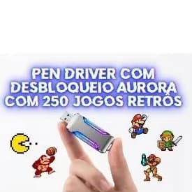 Pen Driver Retro com Desbloqueio Aurora+250 jgs