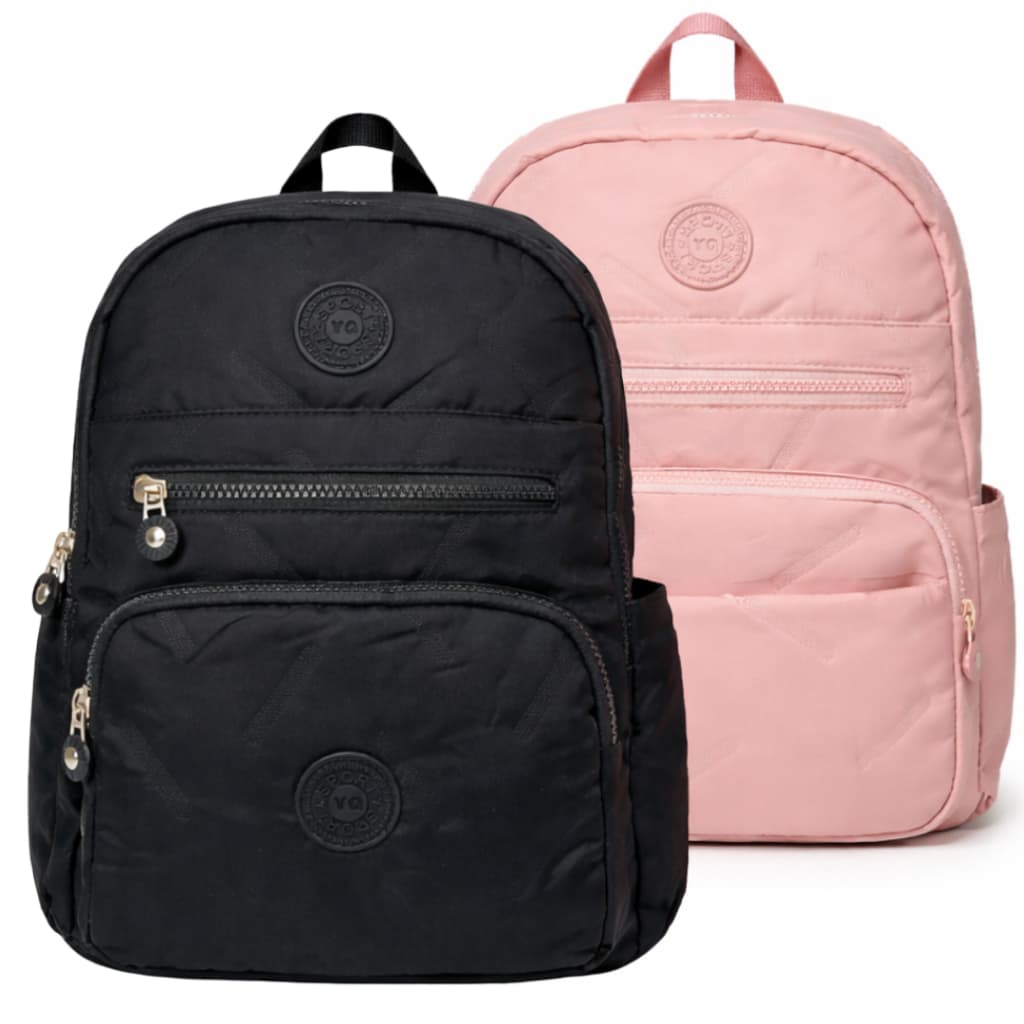 Mochila Casual Escolar Feminina Masculina de Nylon Bolsa Resistente Tendência Coreana