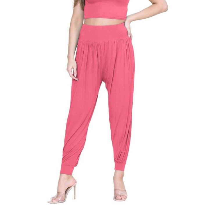 Calça Saruel Moda Feminina Cintura Alta Franzida
