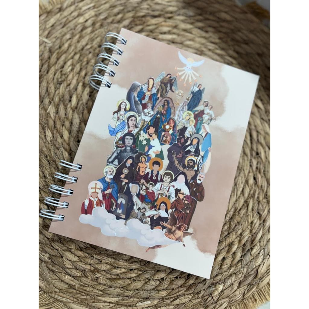 Caderno Personalizado Todos os Santos A5 | Caderno Católico | Caderno Religioso | Presente Católico  Papelaria Católica