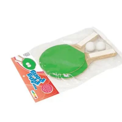 RAQUETE PING PONG PAR COM 2 BOLAS REF.226 JUNGLE BRINQUEDOS